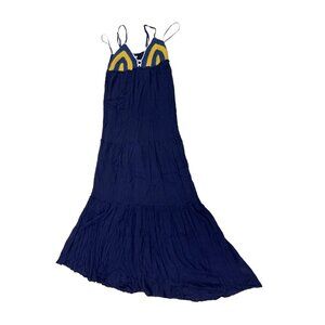 L Love Crochet Sleeveless Small Navy Blue